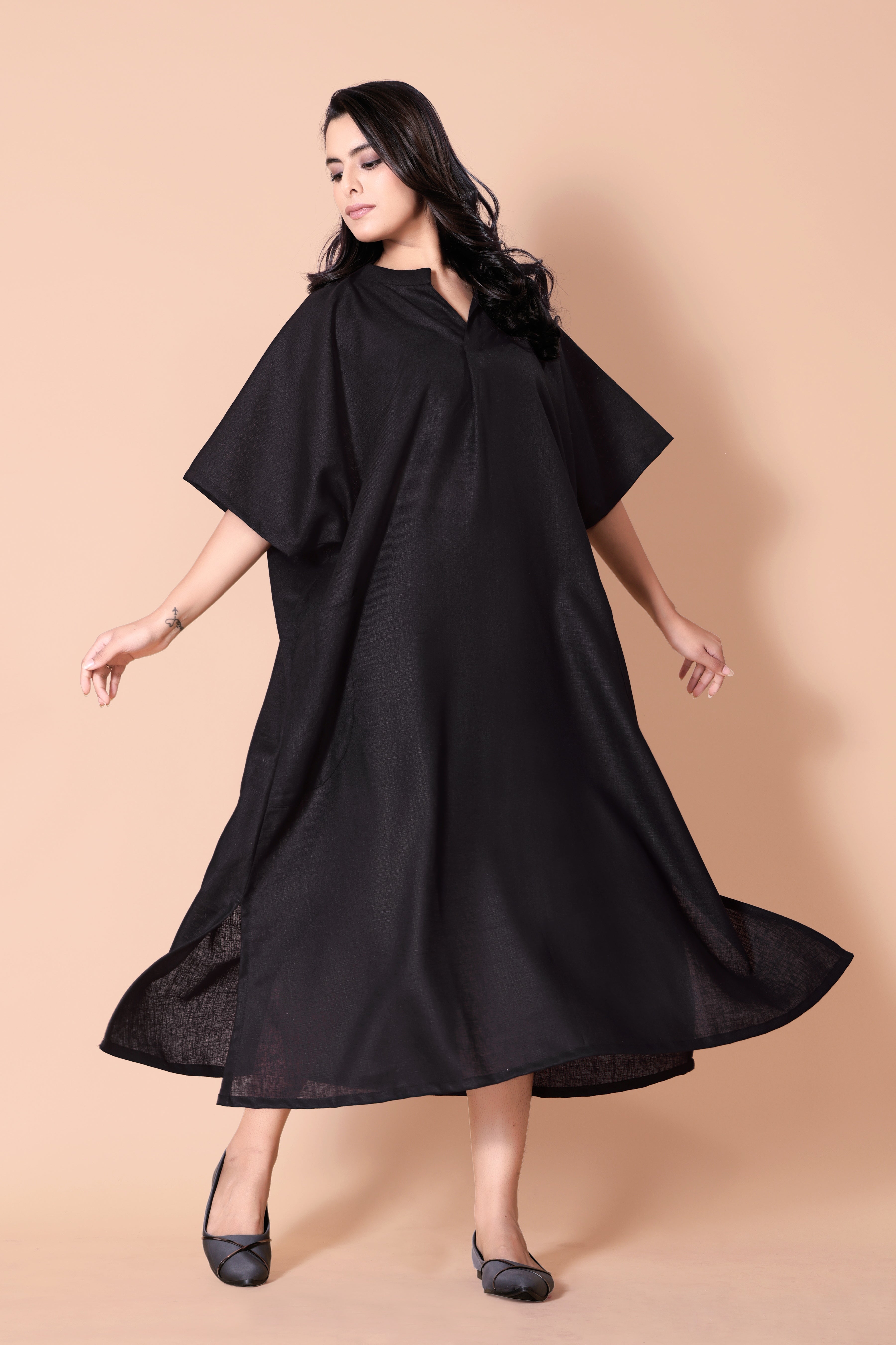 Kabirah Black Kaftan